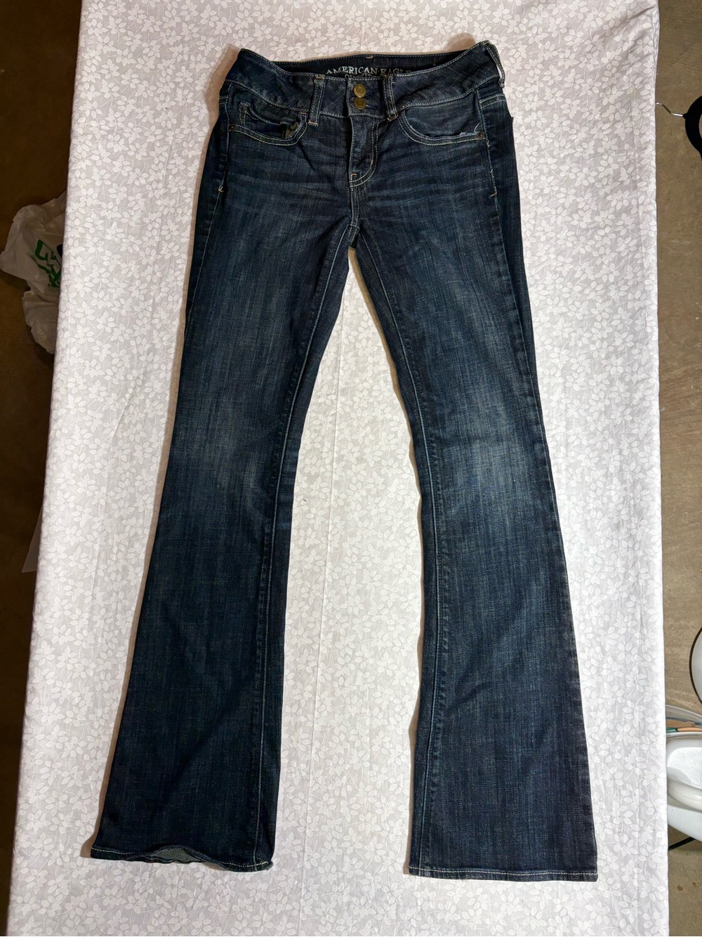 American Eagle Outfitters Dark Blue Wide Leg Jeans